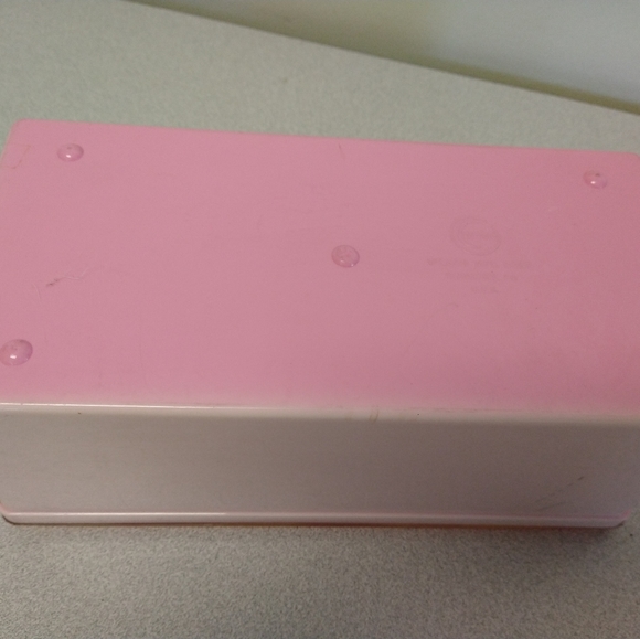Fancy pink etched Rose vintage Bakelite shoe box 10.25x5.25x4.25" - Picture 7 of 10